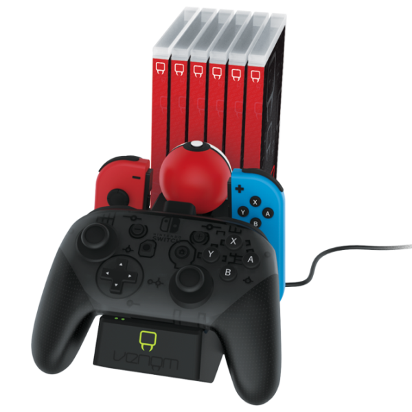 Stație de încărcare controller cu suport pentru discuri Venom VS2736 Nintendo Switch/ Black photo 1