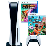 Sony PlayStation 5 + Ratchet & Clank: Rift Apart + Sackboy: A Big Adventure 825 ГБ / Белый