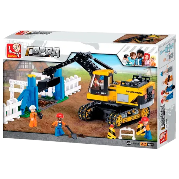 Конструктор Sluban Traxcavator Строители/ Желтый photo 1