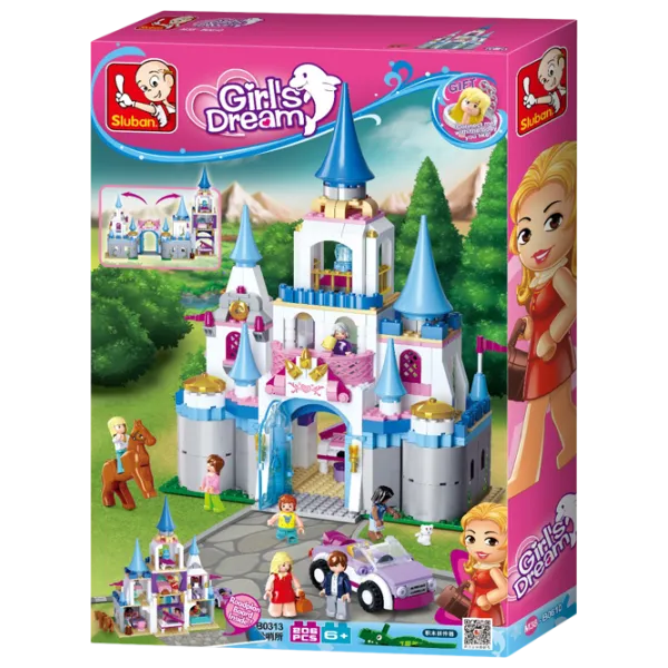 Детский конструктор Sluban Sapphire Castle Замок/ Светло-синий photo 1