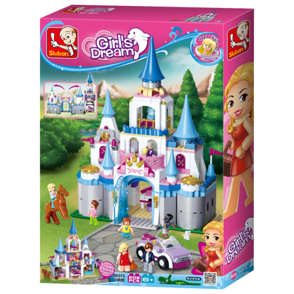 Детский конструктор Sluban Sapphire Castle Замок/ Светло-синий photo 1