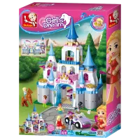 Детский конструктор Sluban Sapphire Castle Замок/ Светло-синий