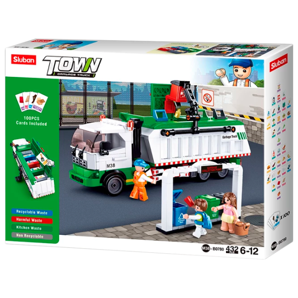 Конструктор Sluban Garbage Truck Мусоровоз/ Разноцветный photo 1