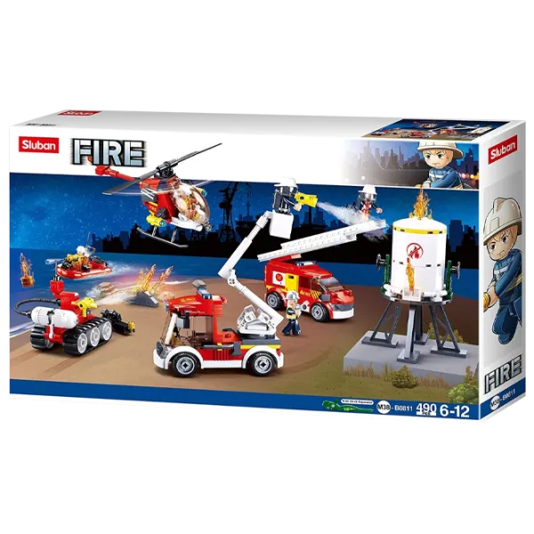 Constructor pentru copii Sluban Fire Set Pompieri/ Red photo 1 Constructor pentru copii Sluban Fire Set Pompieri/ Red photo 1