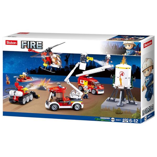 Constructor pentru copii Sluban Fire Set Pompieri/ Red photo 1 Constructor pentru copii Sluban Fire Set Pompieri/ Red photo 1