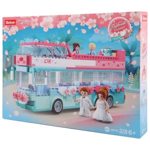 Constructor pentru copii Sluban Wedding Bus Autobuz/ Pink photo 1
