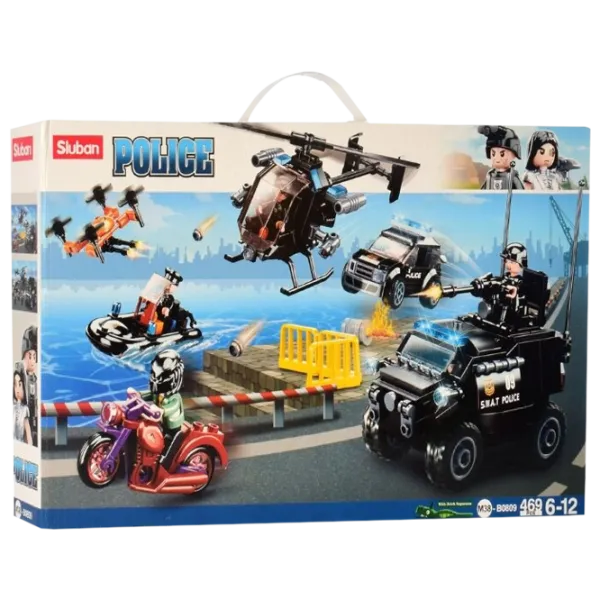 Constructor pentru copii Sluban Police Set Poliție/ Black photo 1