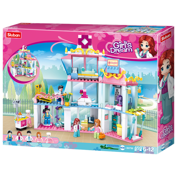 Constructor pentru copii Sluban Hospital Spital/ Pink photo 1