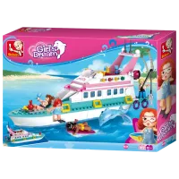 Детский конструктор Sluban Luxury Yacht Яхта/ Белый