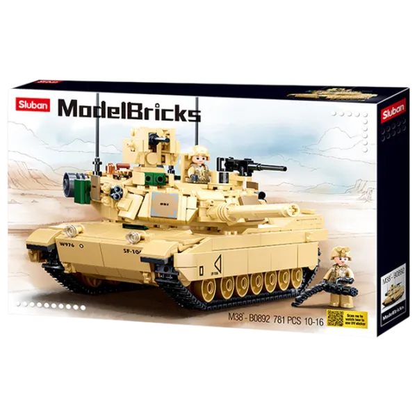 Детский конструктор Sluban Abrams M Танк/ Коричневый photo 1 Детский конструктор Sluban Abrams M Танк/ Коричневый photo 1
