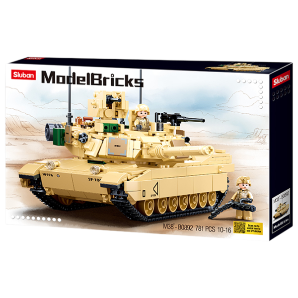 Детский конструктор Sluban Abrams M Танк/ Коричневый photo 1 Детский конструктор Sluban Abrams M Танк/ Коричневый photo 1