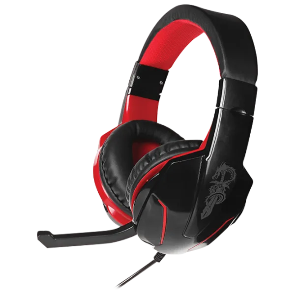 Căști Qumo Bionic Red Black Cu fir/ Gaming photo 1
