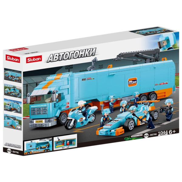 Детский конструктор Sluban Truck Гонки/ Светло-синий photo 1