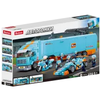 Детский конструктор Sluban Truck Гонки/ Светло-синий