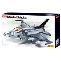 Constructor pentru copii Sluban F16C Falcon Fighter Avion/ Gray