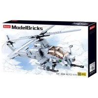 Constructor pentru copii Sluban Attack Helicopter Elicopter/ Gray