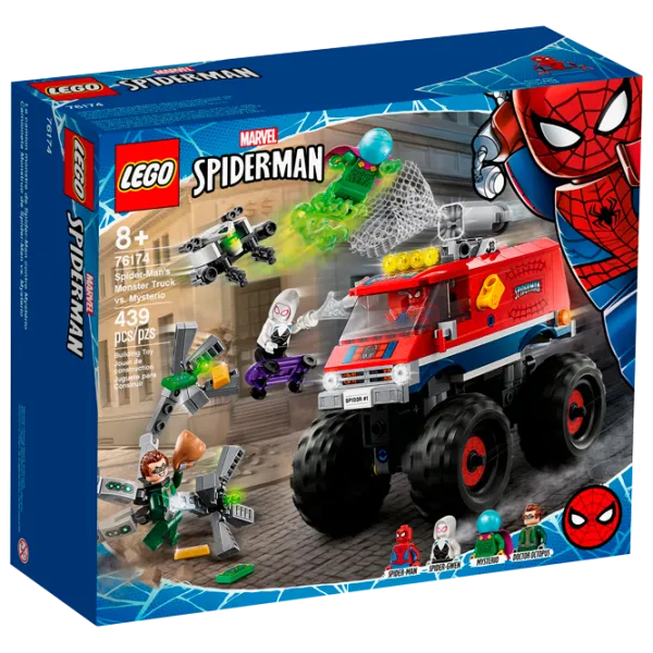 Детский конструктор LEGO Spider-Man's Monster Truck vs. Mysterio Транспорт/ Разноцветный photo 1