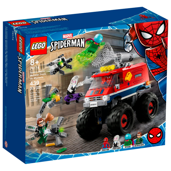 Детский конструктор LEGO Spider-Man's Monster Truck vs. Mysterio Транспорт/ Разноцветный photo 1