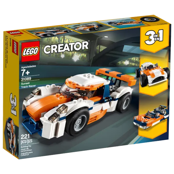 Детский конструктор LEGO Sunset Track Racer Автомобиль/ Белый photo 1