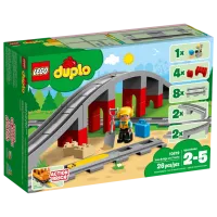 Конструктор LEGO Train Bridge and Tracks Железнодорожные пути/ Серый