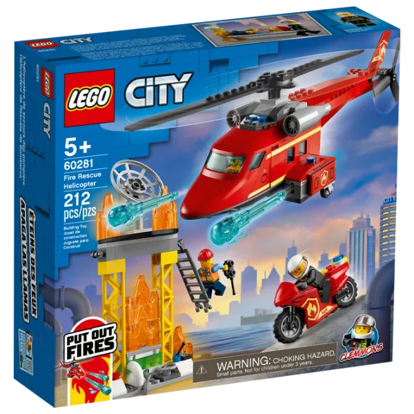 Детский конструктор LEGO Fire Rescue Helicopter Пожарные/ Красный photo 1