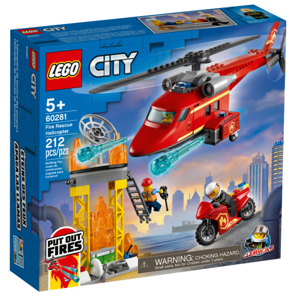 Детский конструктор LEGO Fire Rescue Helicopter Пожарные/ Красный photo 1