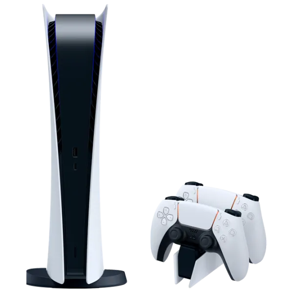 Sony PlayStation 5 Digital Edition + DualSense + Charging Station 825 ГБ / Белый photo 1