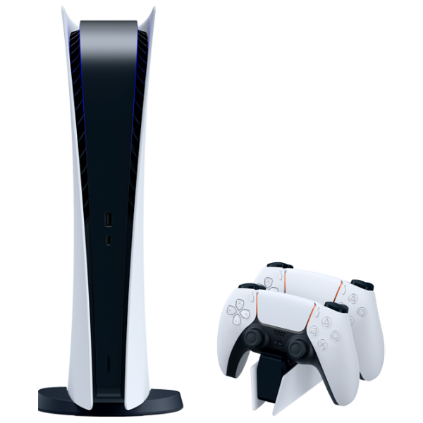 Sony PlayStation 5 Digital Edition + DualSense + Charging Station 825 ГБ / Белый photo 1