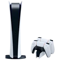 Sony PlayStation 5 Digital Edition + DualSense + Charging Station 825 ГБ / Белый