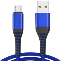 Cablu pentru telefon Textil EVO USB Type-A + microUSB 1.2 m/ Blue