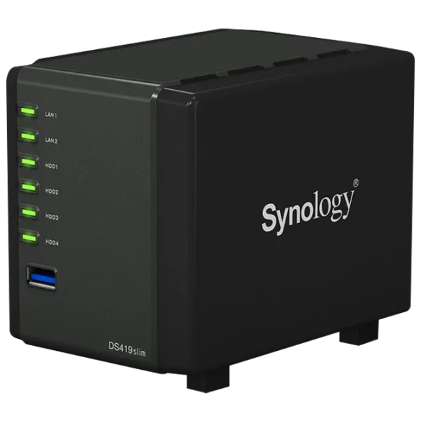 DiscStation Synology DS419slim Black photo 1
