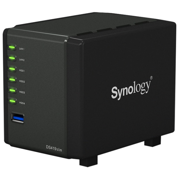 DiscStation Synology DS419slim Black photo 1