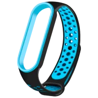 Ремень Xiaomi Mi Band 6 Nike TPU/ Черный Sky Blue