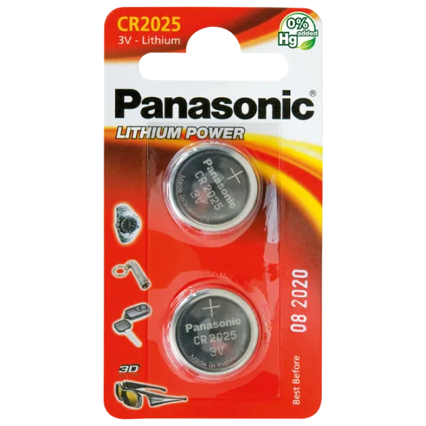 Батарейка Panasonic CR-2025EL 2B Lithium CR2025 3 В / 2 шт. photo 1