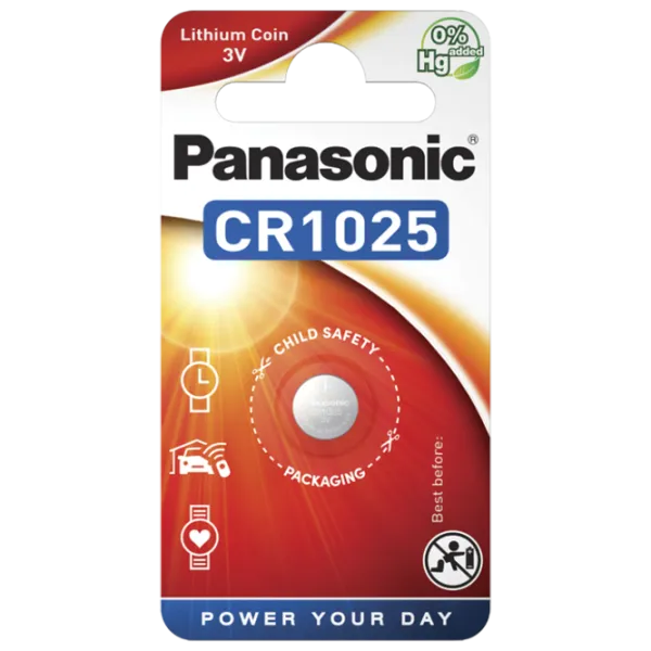 Батарейка Panasonic CR-1025EL/1B Lithium CR1025 3 В / 1 шт. photo 1