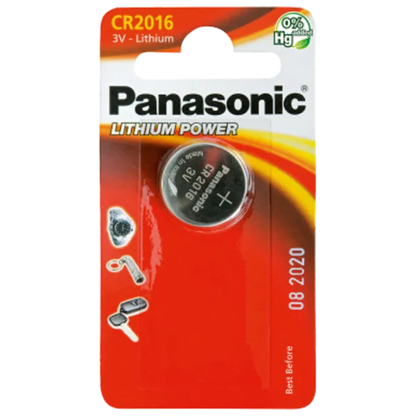 Baterie Panasonic CR-2016EL/1B Lithium CR2016 3 V / 1 buc. photo 1