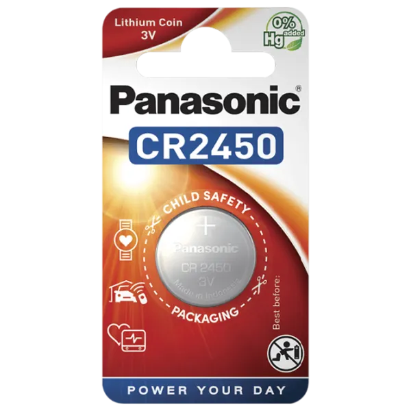 Батарейка Panasonic CR-2450EL/1B Lithium CR2450 3 В / 1 шт. photo 1