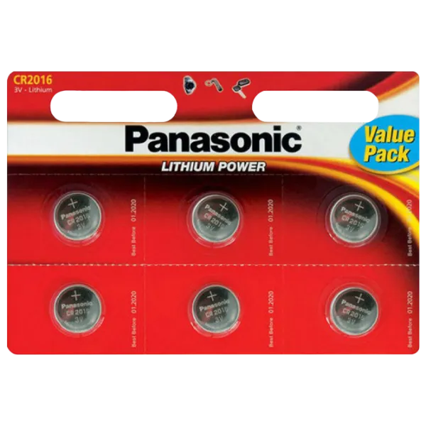 Baterie Panasonic CR-2016EL/6B Lithium CR2016 3 V / 6 buc. photo 1