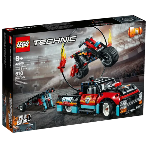 Constructor pentru copii LEGO Stunt Show Truck & Bike Auto/ Multicolor photo 1
