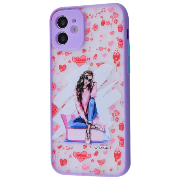 Husă pentru smartphone Apple iPhone 12 WAVE/ Back/ TPU/ PC/ Red Purple photo 1