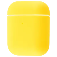 Чехол для наушников Apple AirPods 2 (Slim) Ncase/ Силикон/ Желтый