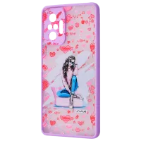 Чехол для смартфона Xiaomi Redmi Note 10 Pro WAVE/ Back/ TPU/ PC/ Разноцветный Розовый