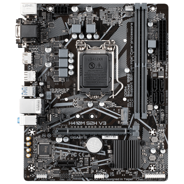 Материнская плата Gigabyte H410M S2H V3 1.0 mATX/ Intel H410 photo 1