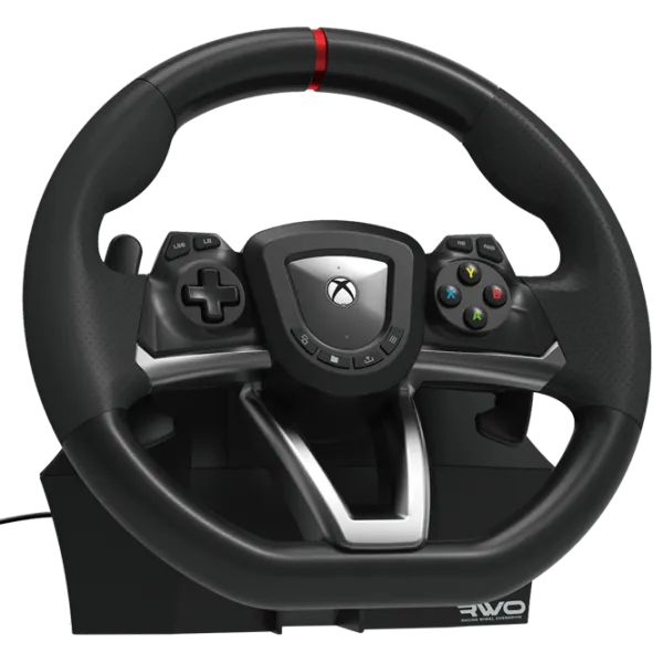 Volan Hori Racing Wheel Overdrive Cu fir/ 15 buttons/ Black photo 1 Volan Hori Racing Wheel Overdrive Cu fir/ 15 buttons/ Black photo 1