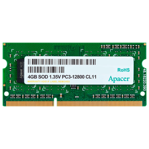 Оперативная память Apacer PC3-12800 SO-DIMM/ DDR3/ 4 ГБ photo 1