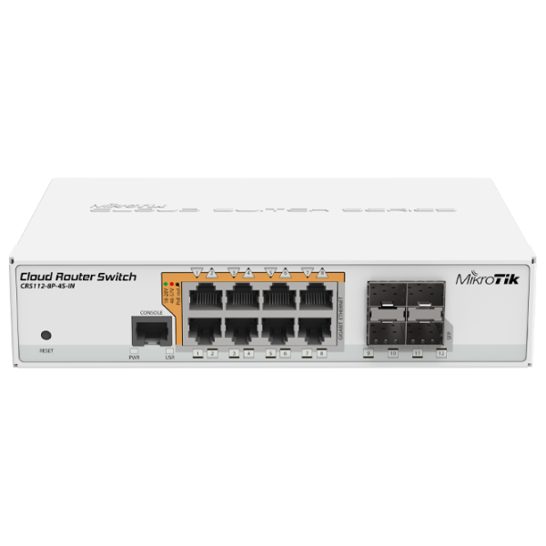 PoE Коммутатор Mikrotik CRS112-8P-4S-IN Белый photo 1