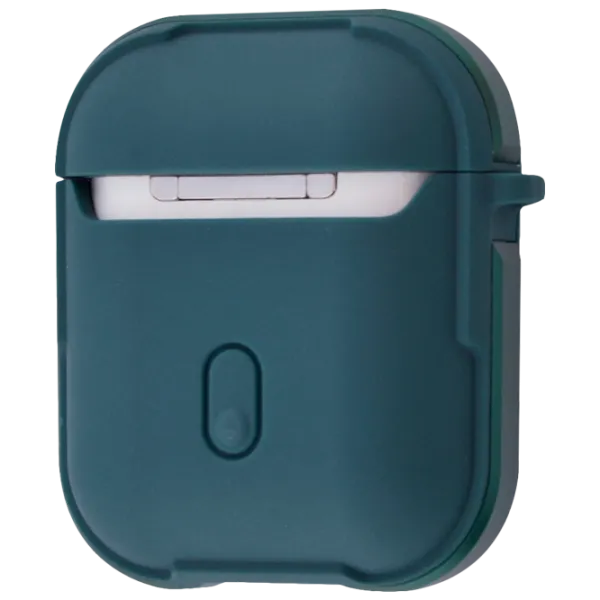 Husă pentru căști Apple AirPods 1/ 2 (Defense Armor) WIWU/ Silicon/ Metal/ Green photo 1