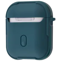 Чехол для наушников Apple AirPods 1/ 2 (Defense Armor) WIWU/ Силикон/ Металл/ Зелёный
