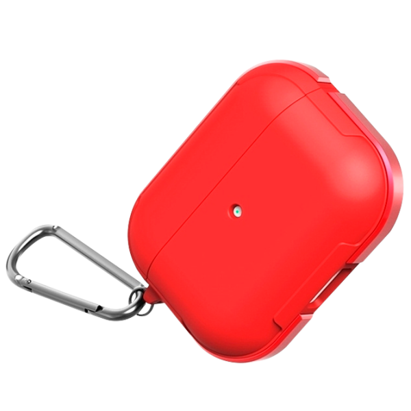 Husă pentru căști Apple AirPods Pro (Defense Armor) WIWU/ Silicon/ Metal/ Red photo 1