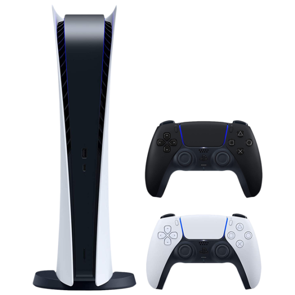 Sony PlayStation 5 Digital Edition + Black Extra DualSense Белый photo 1